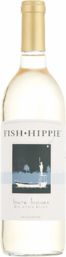 Old North State Winery Bare Bones Fish Hippie® Dry White Blend White Wine Perspective: front