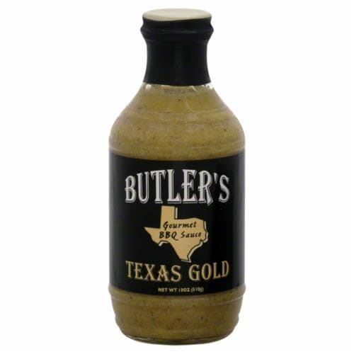 Butler's Texas Gold Gourmet BBQ Sauce Perspective: front