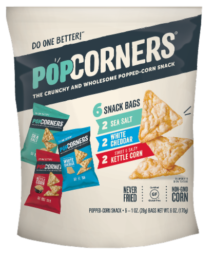 Popcorners® Gluten Free Variety Pack Popped Corn Snacks Perspective: front