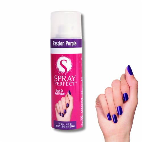 Spray Perfect Passion Purple Spray-on Nail Polish Perspective: front