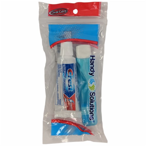 Oral Care Crest Handy Solution Toothbrush Kit Perspective: front