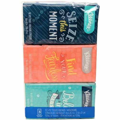 Kleenex Pocket Tissues 3pk Perspective: front
