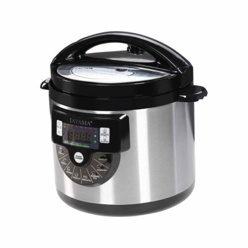 Tayama TMC-60SS 6 qt Electric Pressure Cooker with Stainless Steel Pot Perspective: front