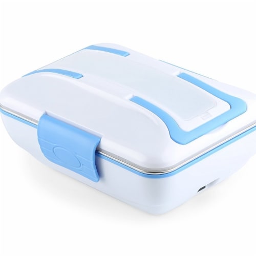 Tayama Stainless Steel Heating Lunch Box, White Perspective: front