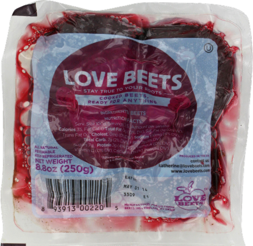 Love Beets Vacuum Packed Cooked Beets Perspective: front
