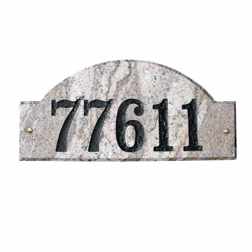 QualArc RID-4703-FC 9 in. Ridgecrest Arch Five Color Natural Stone Color Solid Granite Addres Perspective: front