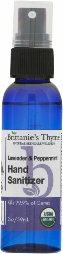 Brittanie's Thyme Lavender & Peppermint Hand Sanitizer Perspective: front