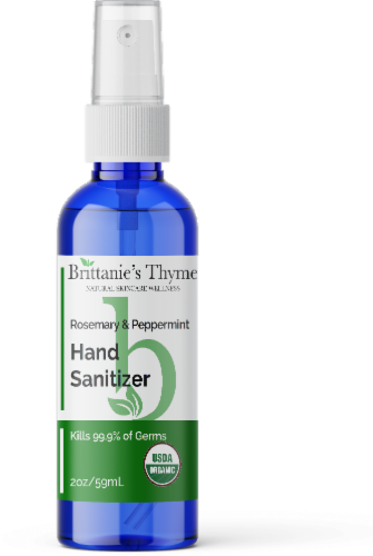 Brittanie's Thyme Rosemary & Peppermint Hand Sanitizer Perspective: front