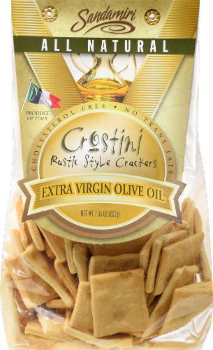Sandamiri Crostini Extra Virgin Olive Oil Rustic Style Crackers Perspective: front