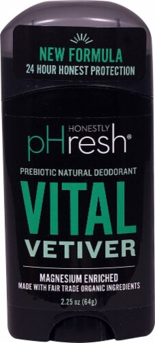 Honestly pHresh Vital Vetiver Prebiotic Natural Deodorant Perspective: front