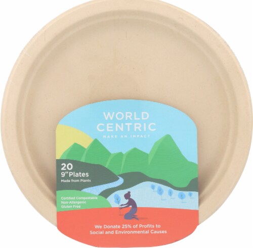 World Centric Compostable Plates Perspective: front