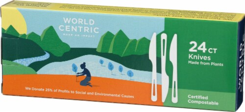 World Centric Compostable Knives Perspective: front