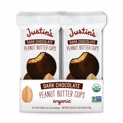 Justin's Organic Dark Peanut Butter Cups (40g) – Body Fuel Organics