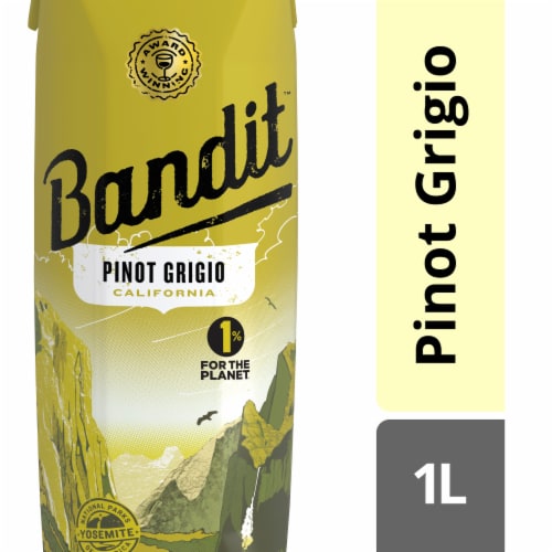 Bandit Pinot Grigio California White Wine 1 L Box Perspective: front