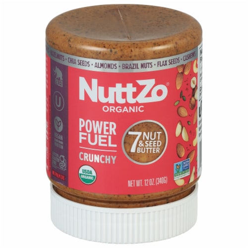 NuttZo® Organic Paleo Power Fuel Crunchy 7 Nut & Seed Butter Perspective: front