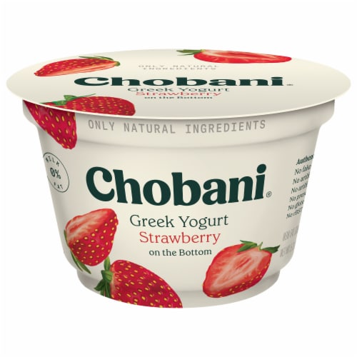 Chobani® Non-Fat Strawberry on the Bottom Greek Yogurt Perspective: front