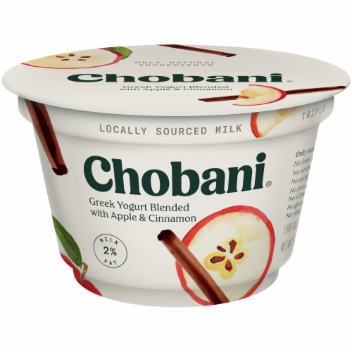 Chobani Apple Cinnamon Greek Yogurt Perspective: front