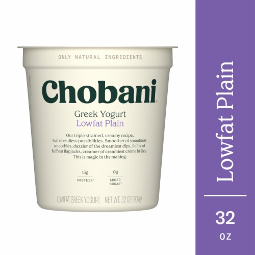 Chobani Lowfat Greek Yogurt Plain 32 Oz Kroger