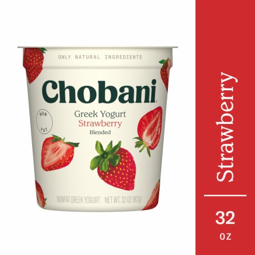 Chobani® Non-Fat Strawberry Greek Yogurt Perspective: front