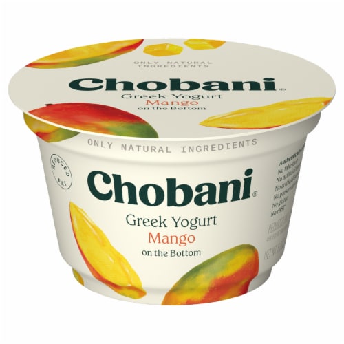 Chobani® Mango on the Bottom Low Fat Greek Yogurt Cup Perspective: front