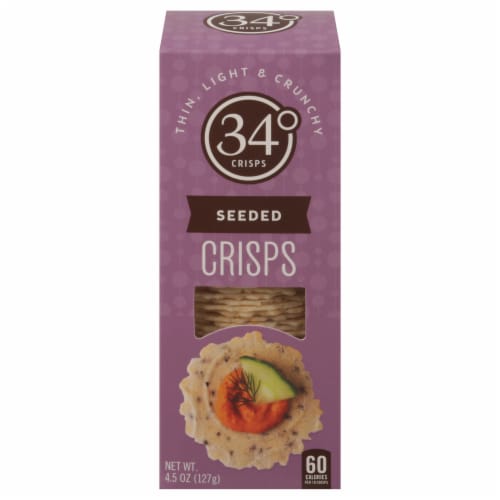 34 Degrees Seeded Crisps Perspective: front
