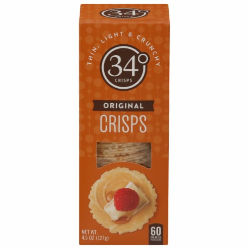 34 Degrees Thin Light Crunchy Original Crisps Perspective: front