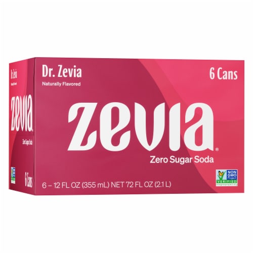 Zevia Dr. Zevia Diet Soda, 6 cans / 12 fl oz Fry’s Food