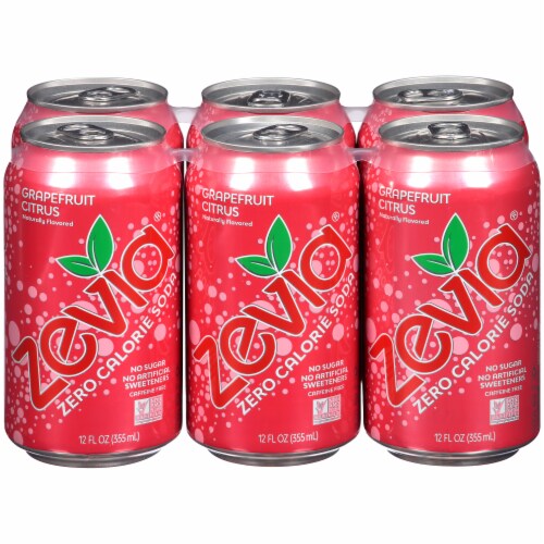 Zevia® Grapefruit Citrus Soda Cans Perspective: front
