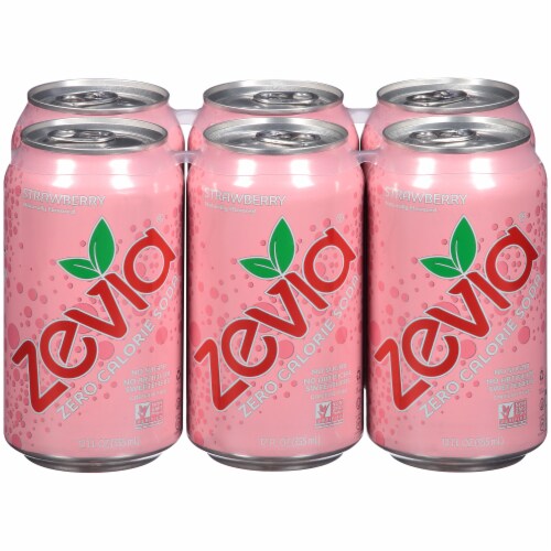 Zevia® Strawberry Zero Calorie Soda Cans Perspective: front