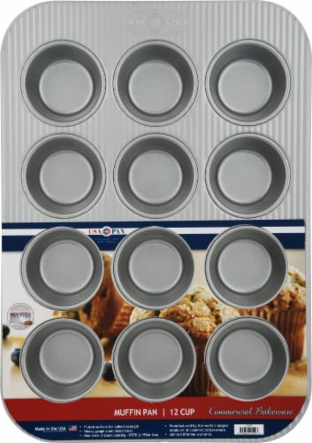 USA Pan 12 Cup Muffin Pan - Silver, 1 ct - Baker's