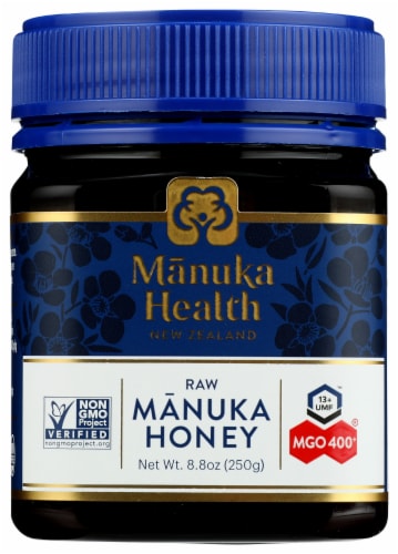 Manuka Health Certified Raw UMF 13+ MGO 400+ Manuka Honey Perspective: front