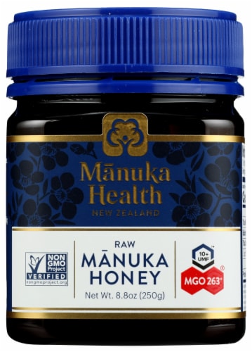 Manuka Health Certified Raw UMF 10+ MGO 263+ Manuka Honey Perspective: front