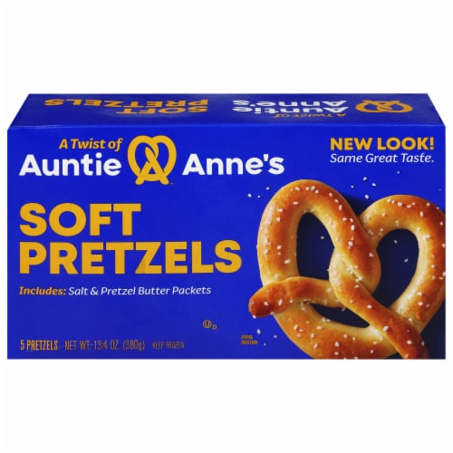 Auntie Anne's® Classic Soft Pretzels Frozen 5 Ct Perspective: front