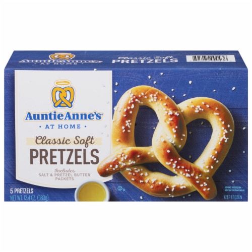 Auntie Anne's® Classic Soft Pretzels Frozen 5 Ct Perspective: front