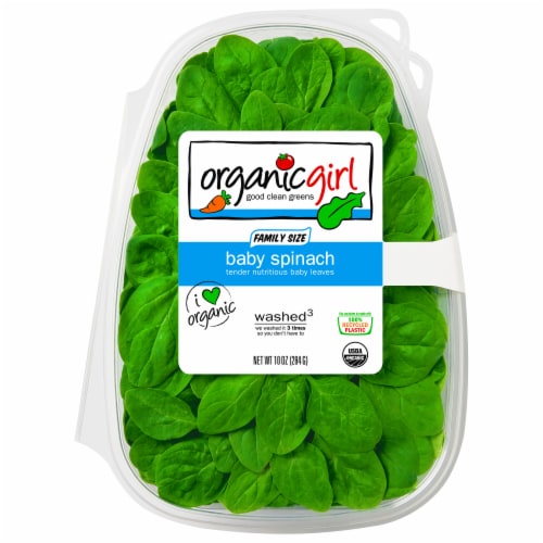 organicgirl Baby Spinach Family Size Perspective: front