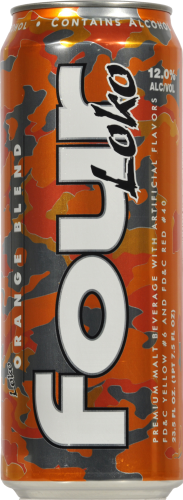 Four Loko Peach Premium Flavored Hard Beverage Single Can Perspective: front