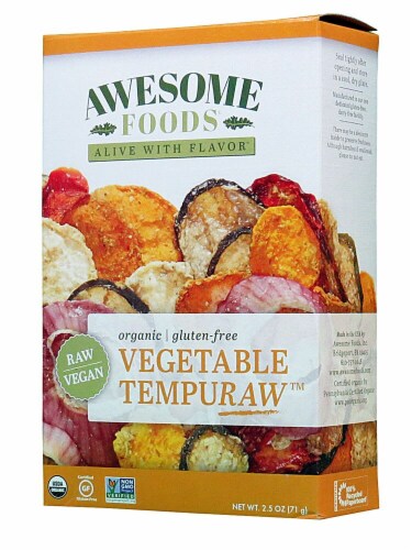 Awesome Foods Organic Raw Vegetable Tempuraw™ Perspective: front