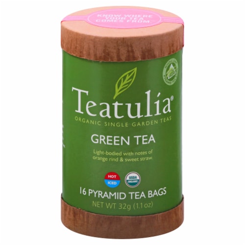 Teatulia® Organic Green Tea Bags Perspective: front