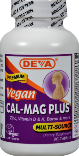 Deva Vegan Cal-Mag Plus Dietary Supplement Perspective: front