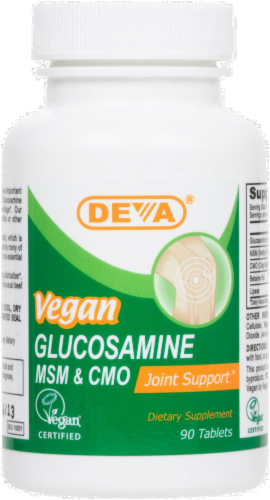 Deva Vegan Glucosamine Joint Support Tablets Perspective: front