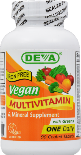 Deva Vegan Vegan Multivitamin Tablets Perspective: front