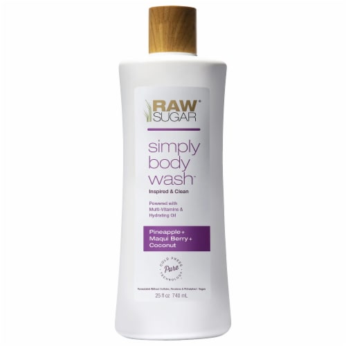Raw Sugar® Pineapple + Maqui Berry + Coconut Simply Body Wash Perspective: front