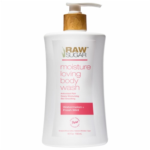 Raw Sugar® Moisture Loving Body Wash - Watermelon + Fresh Mint Perspective: front