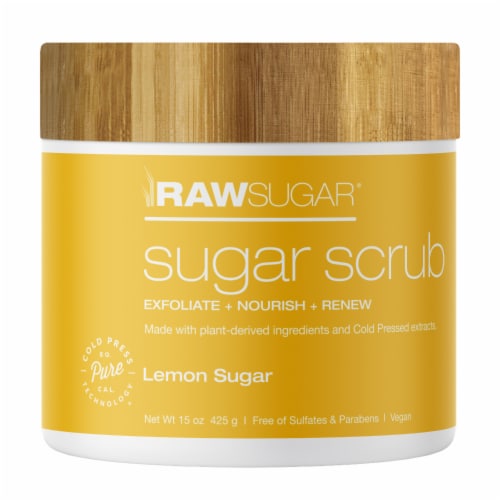 Raw Sugar® Lemon Sugar Scrub Exfoliant Perspective: front