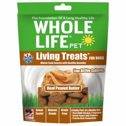 Whole Life Pet  Living Treats™ for Dogs   Real Peanut Butter Perspective: front