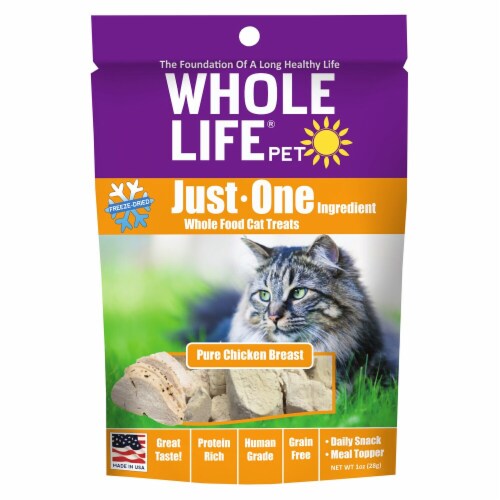 Whole Life Pet  Just One Ingredient Whole Food Cat Treats   Pure Chicken Breast Perspective: front
