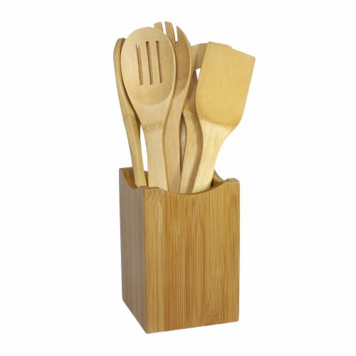 Oceanstar 7 Piece Bamboo Cooking Utensil Set Perspective: front