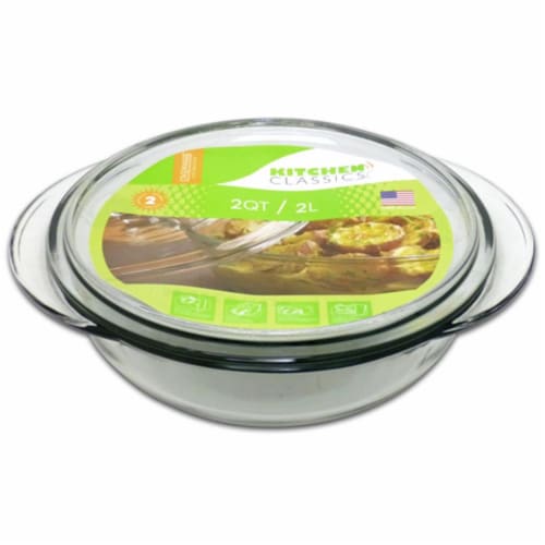 Libra 240463 1.5 Quarts Glass Casserole with Lid Perspective: front