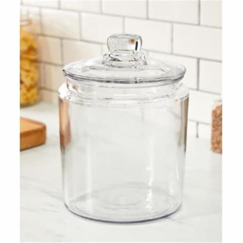 Home Basics 153.6 oz. X-Large Glass Mason Canister Jar, Clear