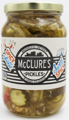 McClure's® Sweet & Spicy Chip Cut Pickles Perspective: front